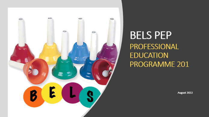 A graphic of the BELS team logo on the PEP 201 programme