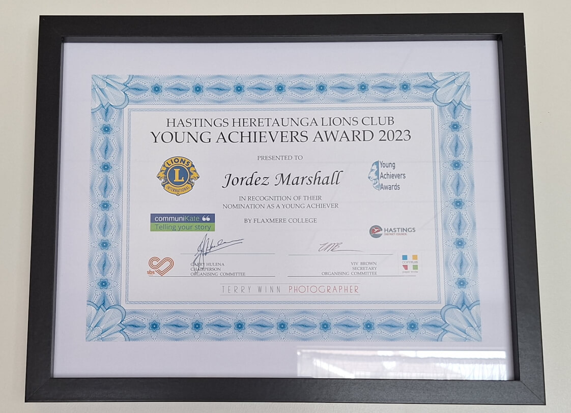 Jordezs young achievers award