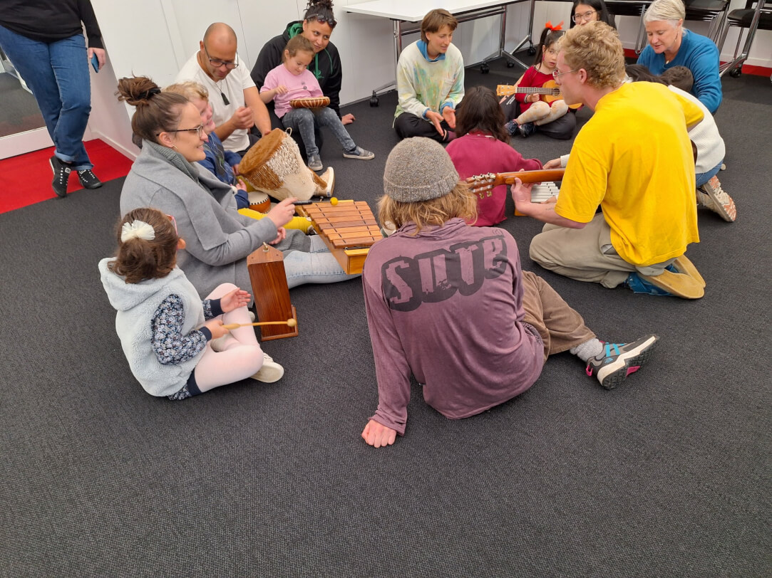 Wellington BLENNZ ākonga join first year Music Therapist students from Victoria University School of Music for a morning of singing, dancing and having fun.